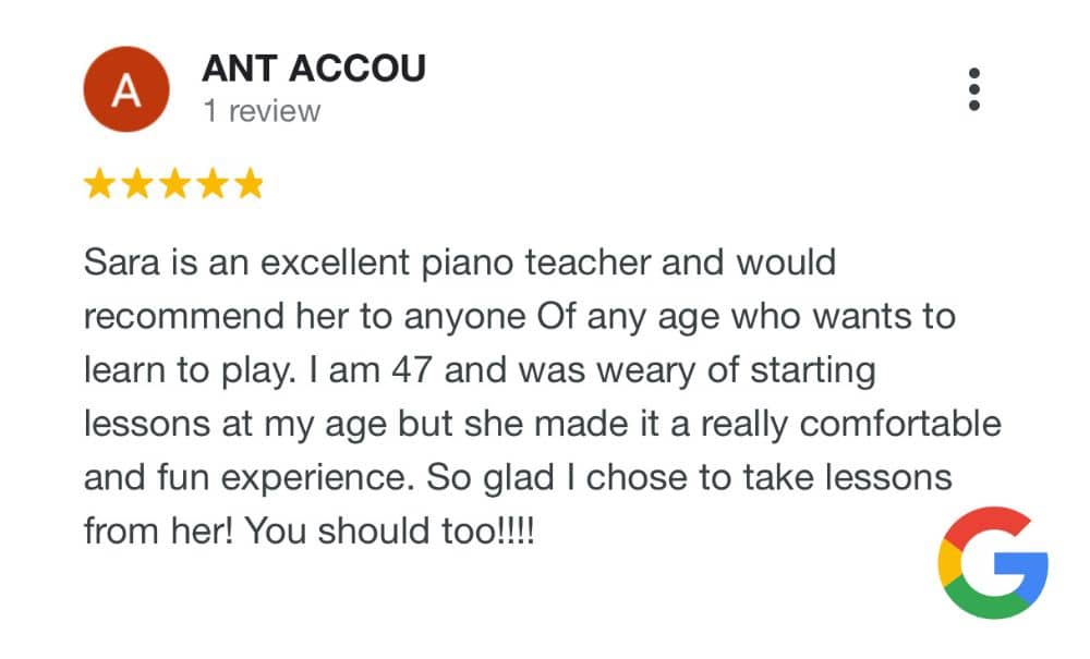 young piano student talking about piano lessons in seaford